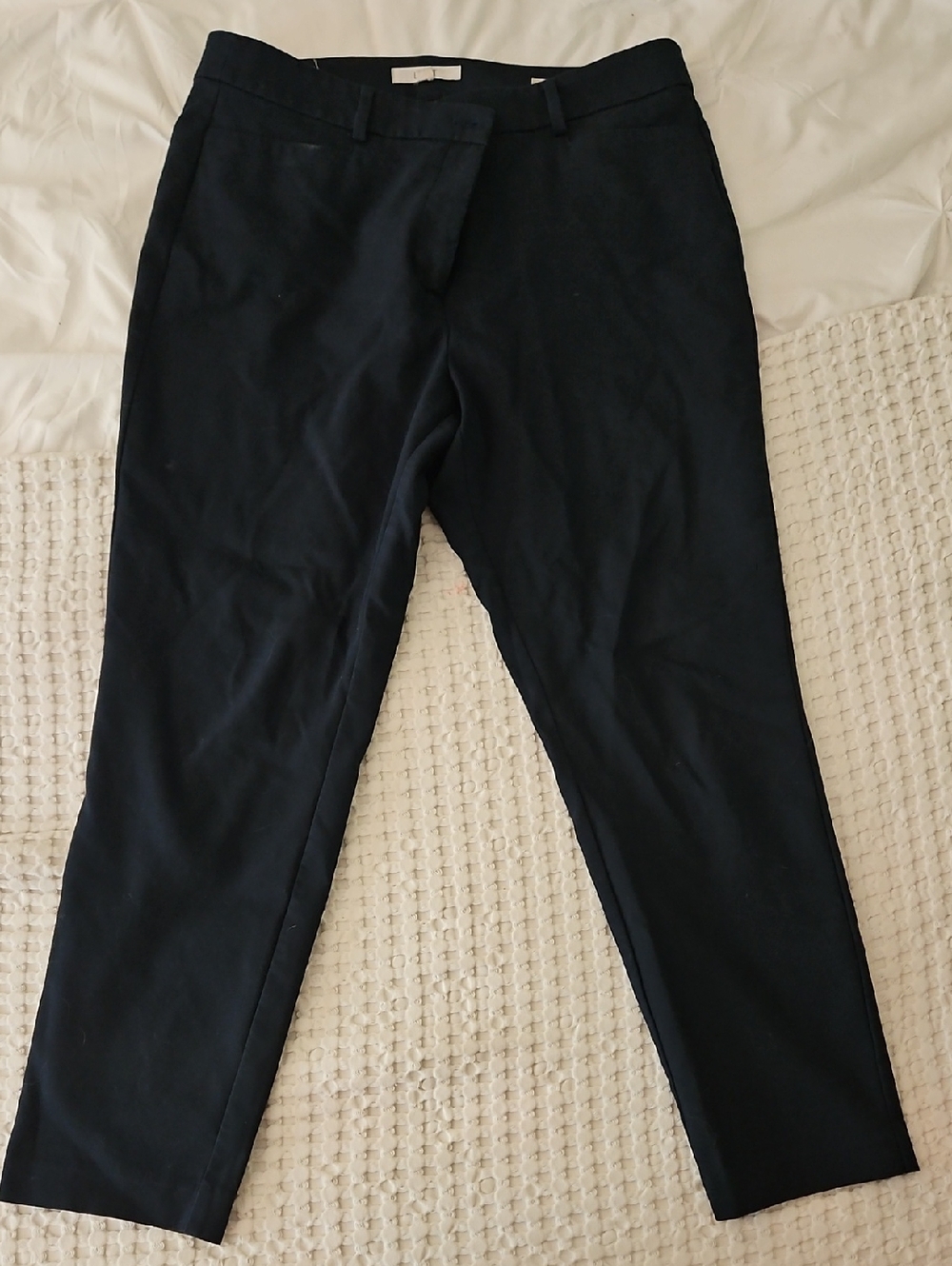 LOFT Navy Straight-Leg Pants for Women